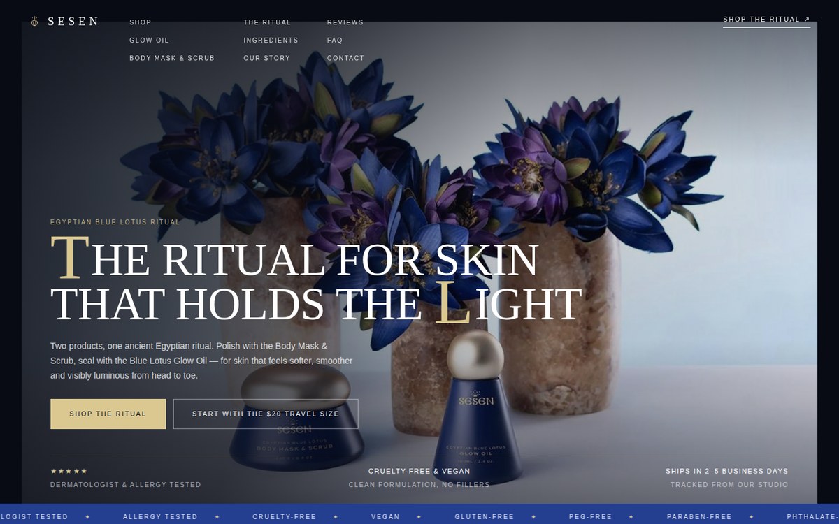 Preview of concept A, the editorial direction